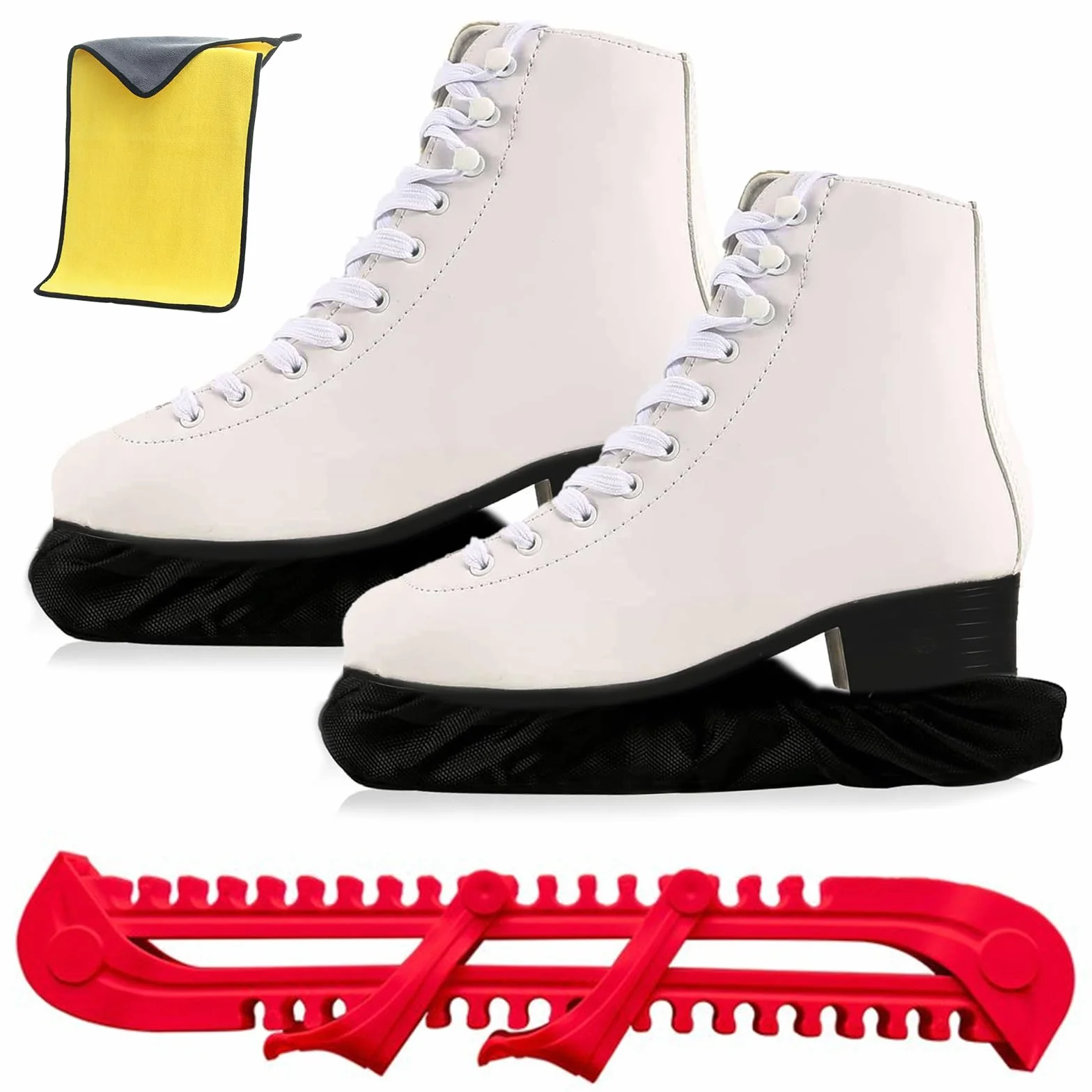 Protectores de Cuchillas de Patines de Hockey sobre Hielo,Patines de Hielo Ajustables con Muelle,Protectores de Patines Sobre Hielo,Protector de Patines de Hielo Ajustables,para Niños,Adultos