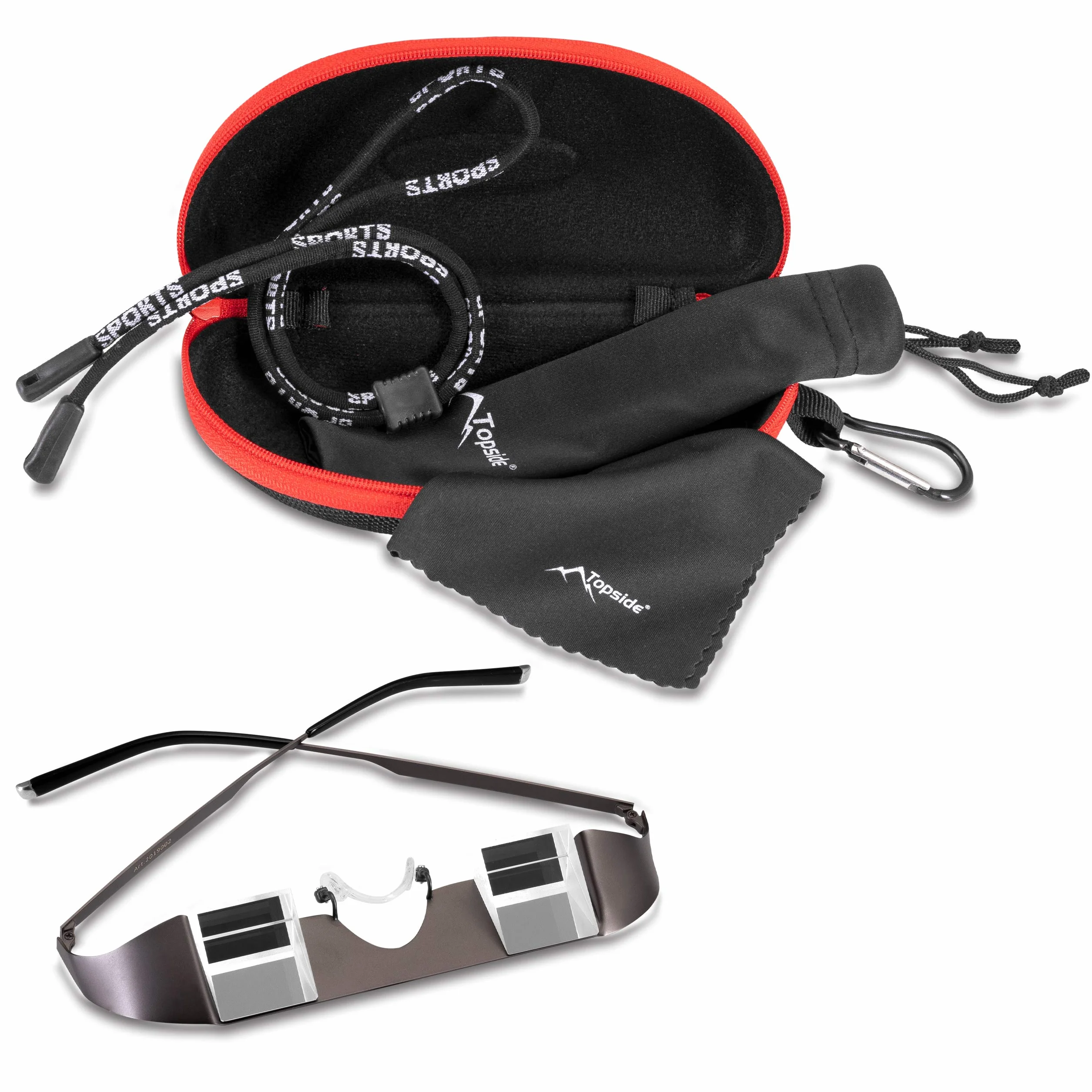 TOPSIDE Gafas asegurar escalada Montura ligera acero prisma BK7 transparencia