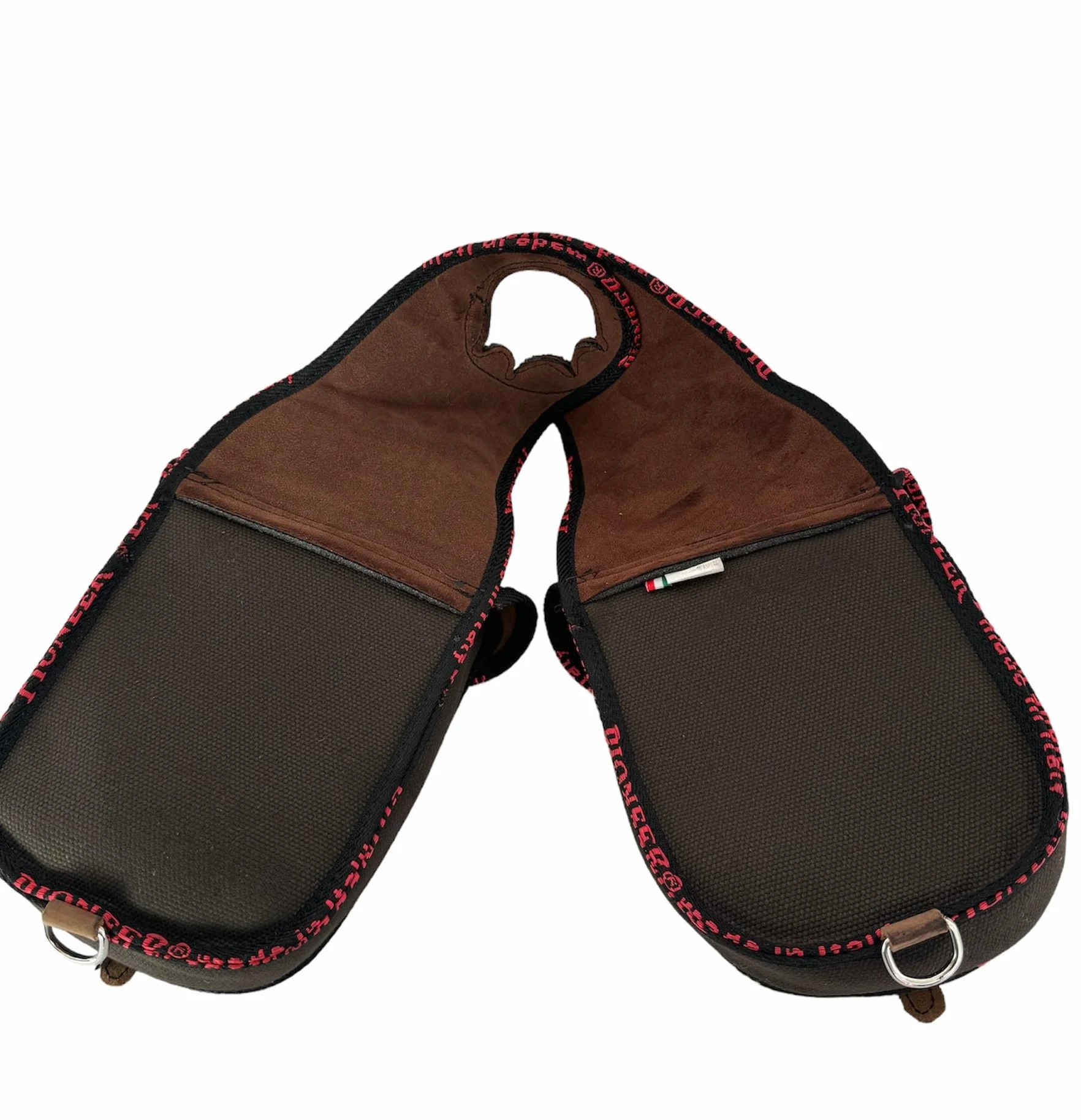 PIONEER Alforjas para Caballo de Piel - Diseño Frontal - Marrón