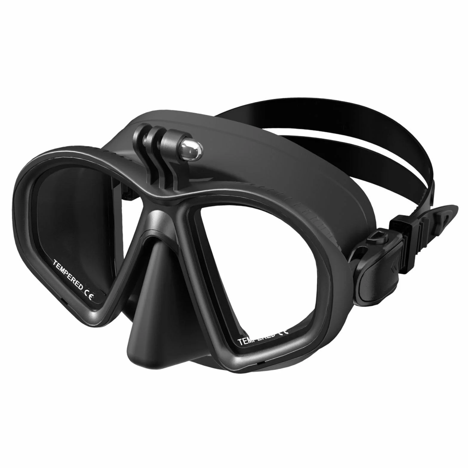 Gafas de Buceo Profesional Ligeras Antivaho de Silicona Vidrio Templado con Soporte para Cámara Deportiva Ajuste Cómodo Adecuadas para Deportes Acuáti