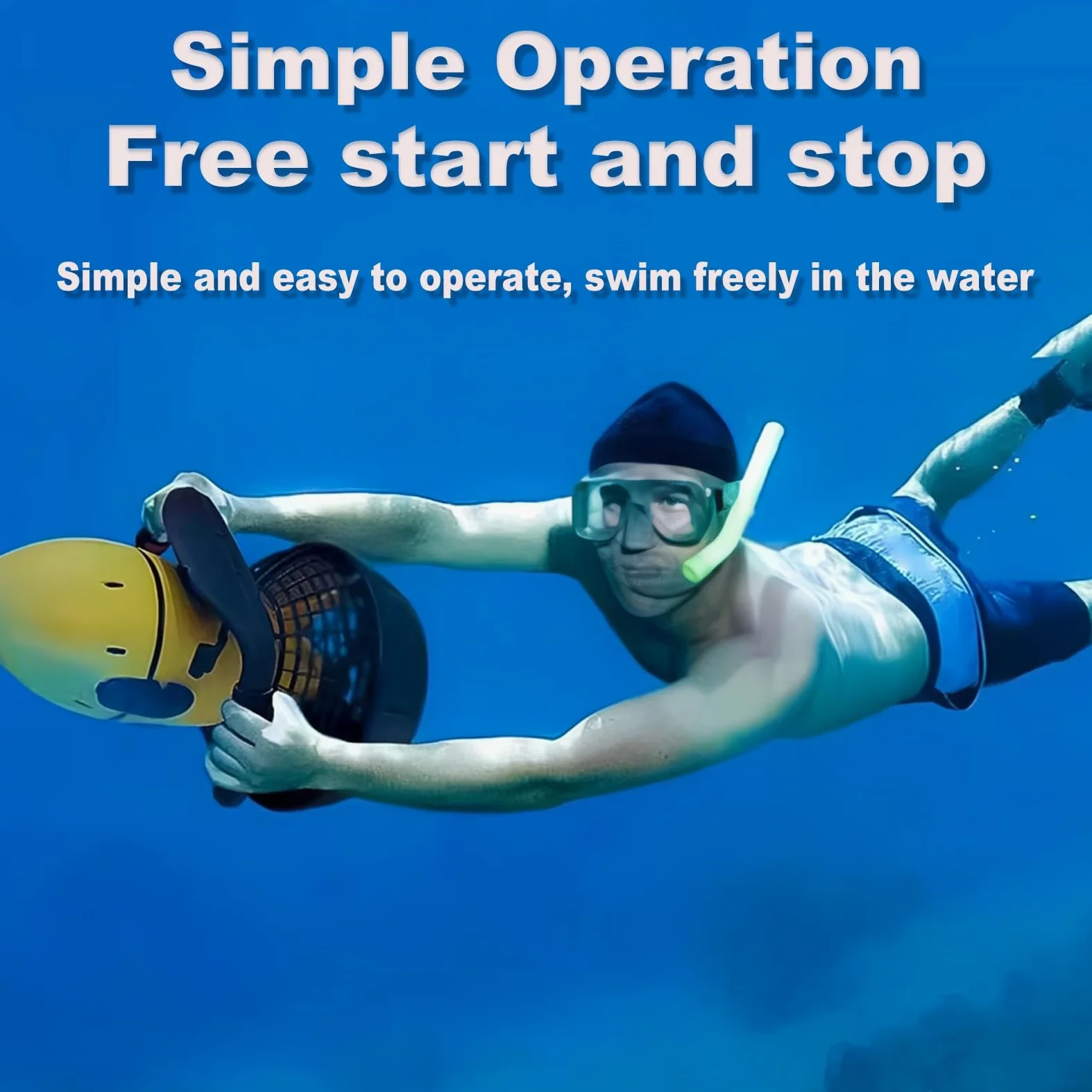 Scooter Submarino Sea Scooter 500W, propulsor Submarino de Doble Velocidad con hélice para Buceo, Snorkel y Aventuras en Piscinas, Nuevo Modelo 2026.