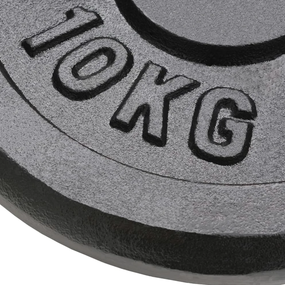 Juego de 4 discos de pesas de hierro fundido negro para entrenamiento de fuerza, musculación muscular, accesorios para gimnasio Homegym