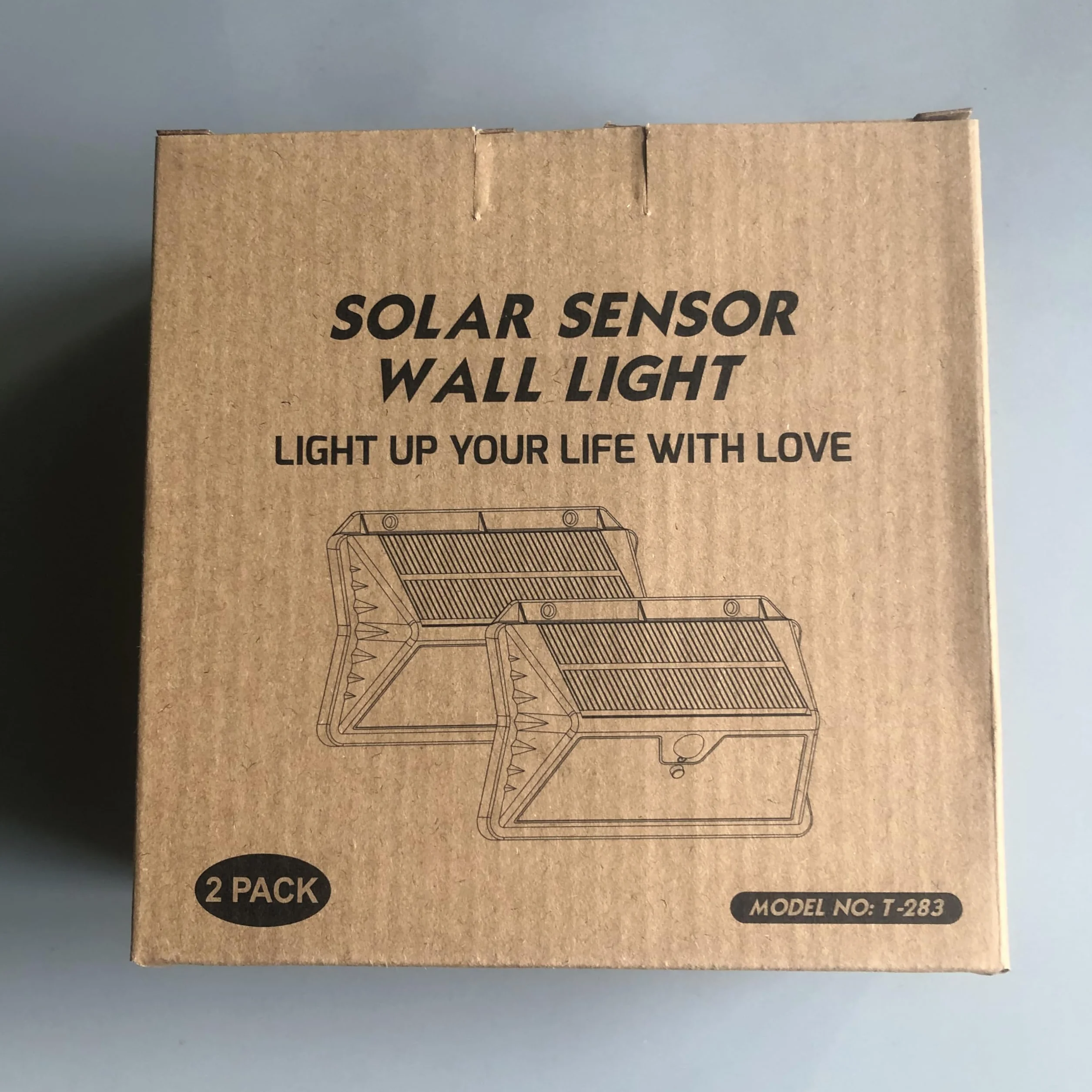 OUILA Luz Solar Exterior 185 LED 3 Modos IP65 Impermeable Blanco Frío 2-Paquete