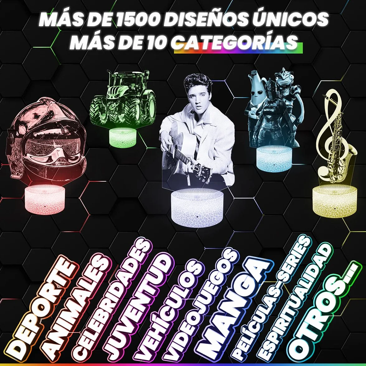 Lámpara 3D Stray K Decoración Cuarto Luz Nocturna Regalo Navidad