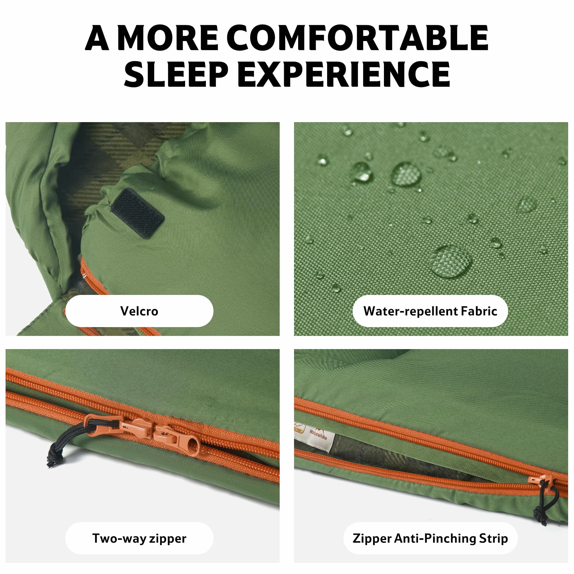Naturehike Saco de dormir de franela grande y alto para adultos, saco de dormir para clima frío para todas las estaciones, sacos de dormir XXL para camping, senderismo, caza, incluye bolsa de