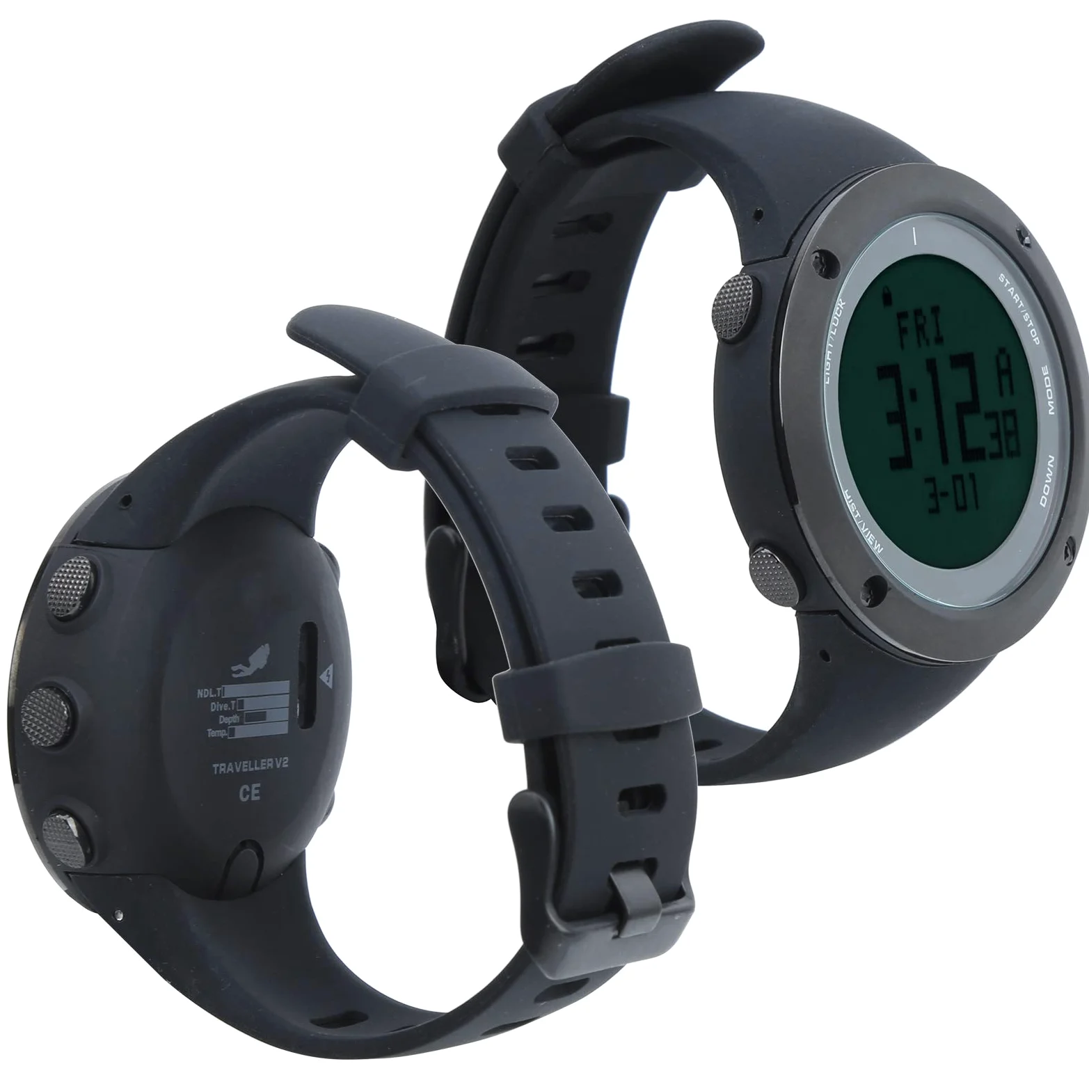 FR730 Reloj de Buceo con Snorkel Profesional 100 M Medición de Profundidad a Prueba de Agua Reloj Deportivo Electrónico con Altímetro Barómetro Brújula para Natación Snorkel