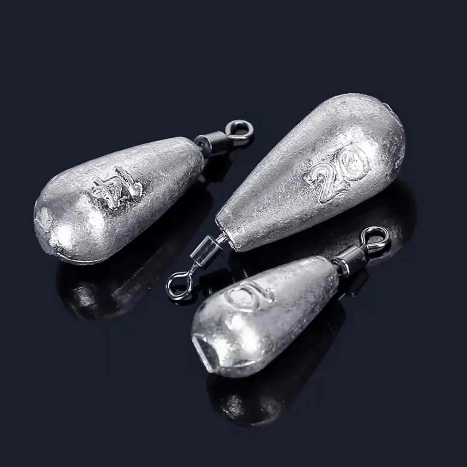 Juego de 15 plomadas de pesca de 3,5 g, 5 g, 7 g, 10 g, 14 g, 20 g, tubo de plomada, colgante de metal, kit de aparejos de mar, herramienta para deportes al aire libre (3,5 g)