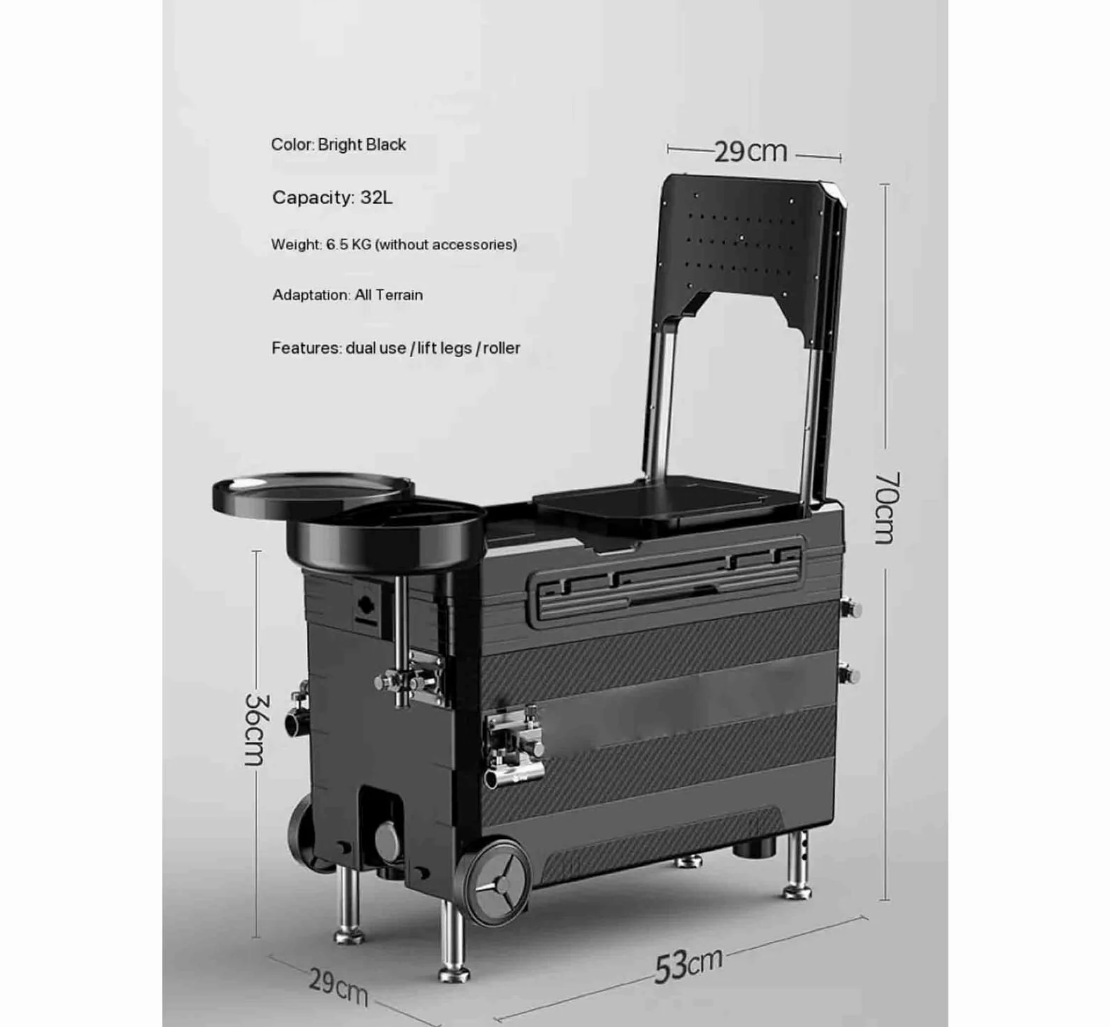 Caja de Aparejos de Pesca, Caja de Aparejos de Pesca, Asiento de Pesca, Caja de Aparejos, Silla de Pesca multifunción, Caja Seca de Pesca con Respaldo y Correa for el Hombro, Caja de Aparejos